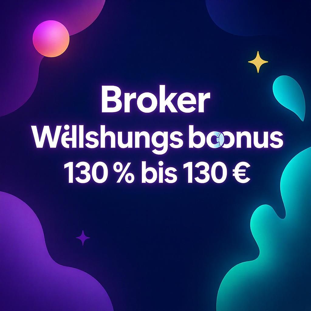 Broker Willkommensbonus 130 % bis 130 €
